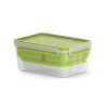 contenitore cibo emsa clip & go lunchbox xl - 2,3l trasparente/verde