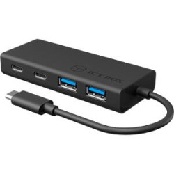 hub usb icy box ib-1426-cpd bk - 2x -c 2x usb-a