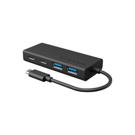 hub usb icy box ib-1426-cpd bk - 2x -c 2x usb-a