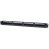 pannello patch utp 24 posti rj45 cat.6 con barra gestione cavi