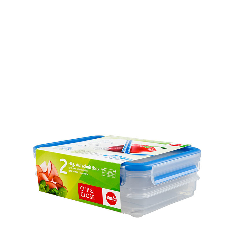 contenitore emsa clip & close 0.6l blu/trasparente [513576]