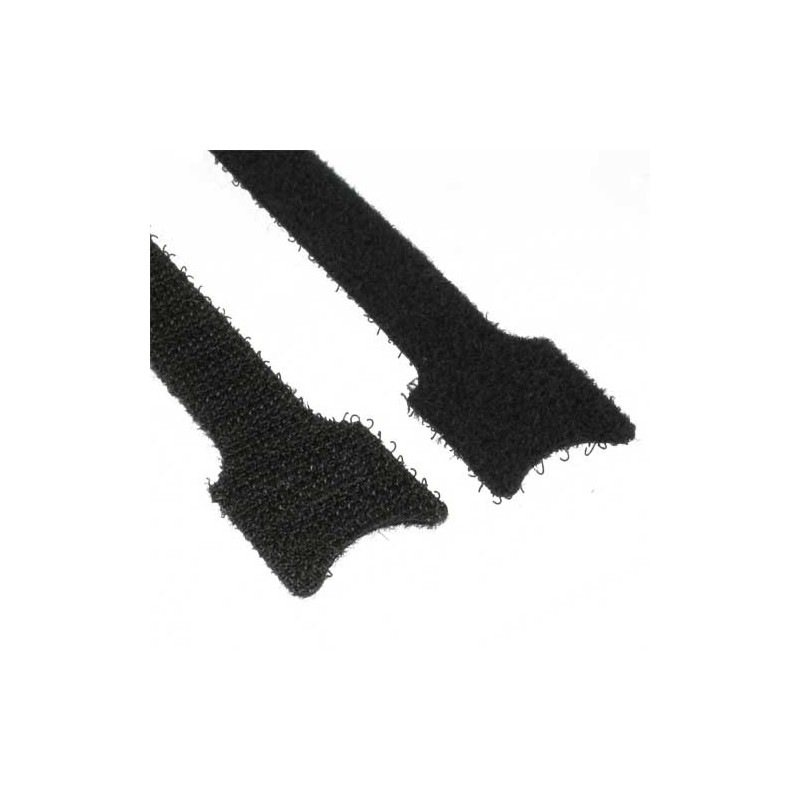 Inline fascette velcro per chiusure a strappo 12x330mm, nere, 10pz