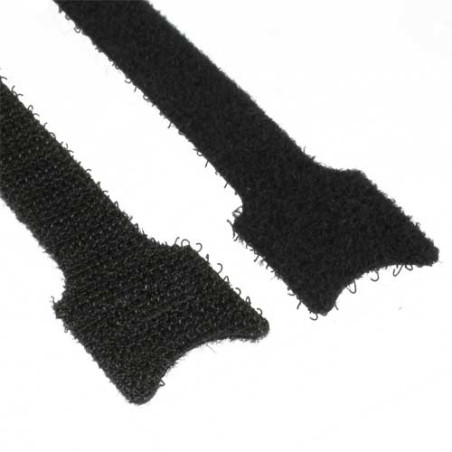 Inline fascette velcro per chiusure a strappo 12x330mm, nere, 10pz