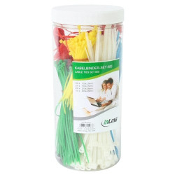 Inline set fascette per cablaggio di vari colori e dimensioni con