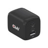 alimentatore da viaggio club 3d tripla porta 2x usb-c + usb-a