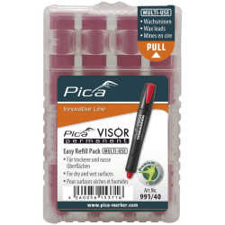 pennarello ricaricabile pica visor multiuso rosso 4pz [991/40]