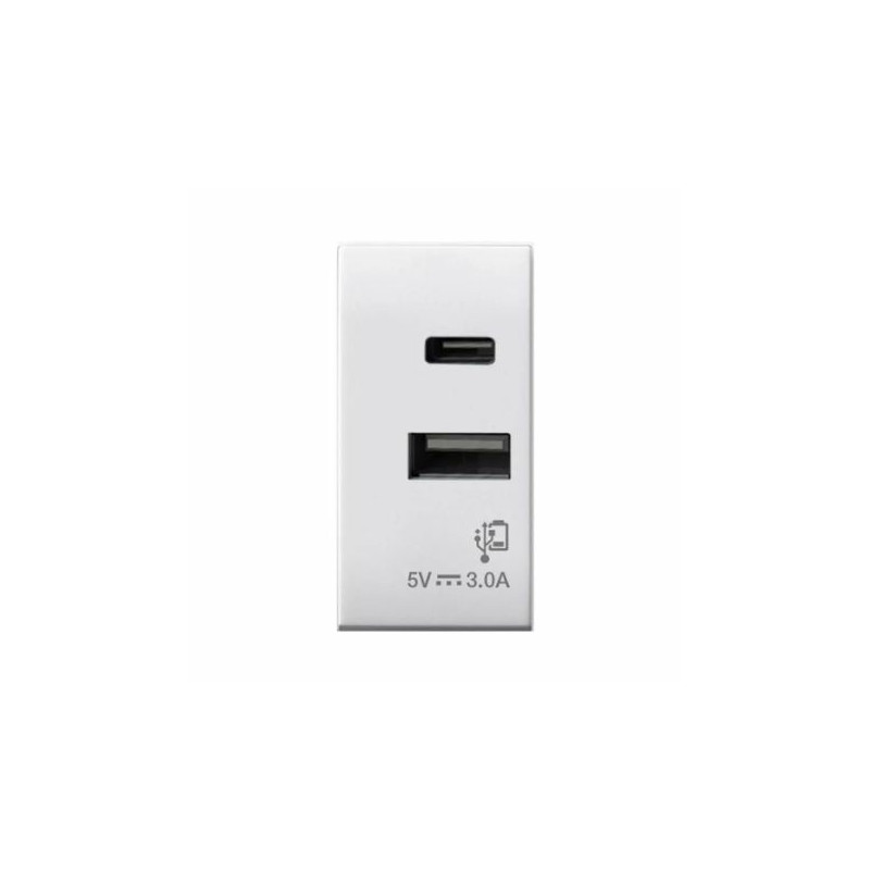 caricatoreusb ave 441082usbac da incasso universale domus s44 usb-a/usb-c