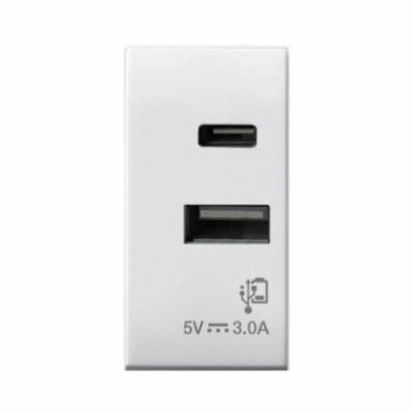 caricatoreusb ave 441082usbac da incasso universale domus s44 usb-a/usb-c