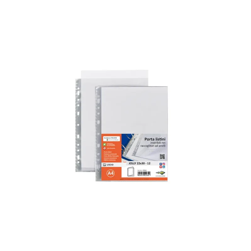 portalistini sei rota jolly 12 buste pp liscio 22x30cm trasparente