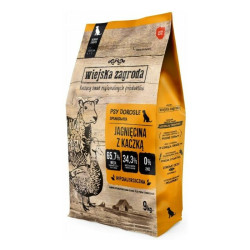 cibo secco wiejska zagroda adult small lamb con anatra per cani 9kg