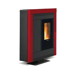 stufa pellet extraflame 1293951 souvenir plus steel 5.0 bordeaux