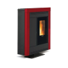 stufa pellet extraflame 1293951 souvenir plus steel 5.0 bordeaux