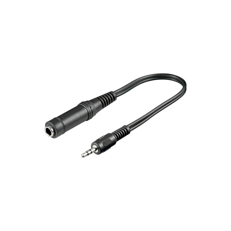 cavo adattatore audio stereo 3.5/6.35mm m/f 0,2mt