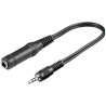 cavo adattatore audio stereo 3.5/6.35mm m/f 0,2mt