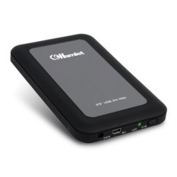 Box hard disk 2,5 hamlet usb3.0 rugged mirror nero [hxd25u3mbk]