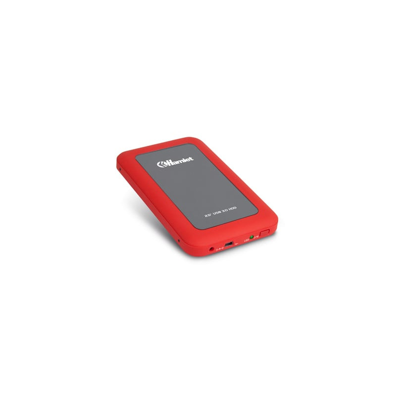 Box hard disk 2,5 hamlet in usb3.0 red in [hxd25u3mrd]