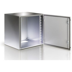 armadio rack techly 19'' a muro 13u grigio ip65 porta vetro