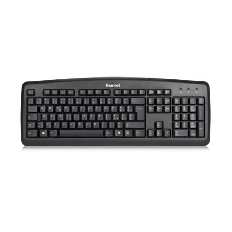 tastiera hamlet black usb ultra slim plug it [xkkita2]