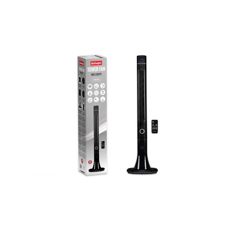 ventilatore a torre activejet wks-120cpj a colonna con telecomando/timer