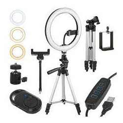 kit di luce anulare a led maclean mce610 12w con treppiede 1,1 m