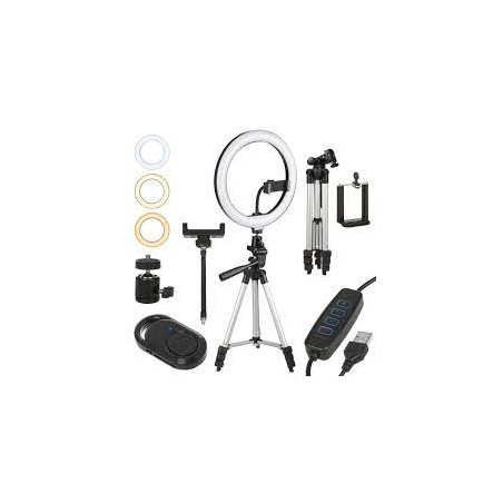 kit di luce anulare a led maclean mce610 12w con treppiede 1,1 m