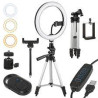 kit di luce anulare a led maclean mce610 12w con treppiede 1,1 m