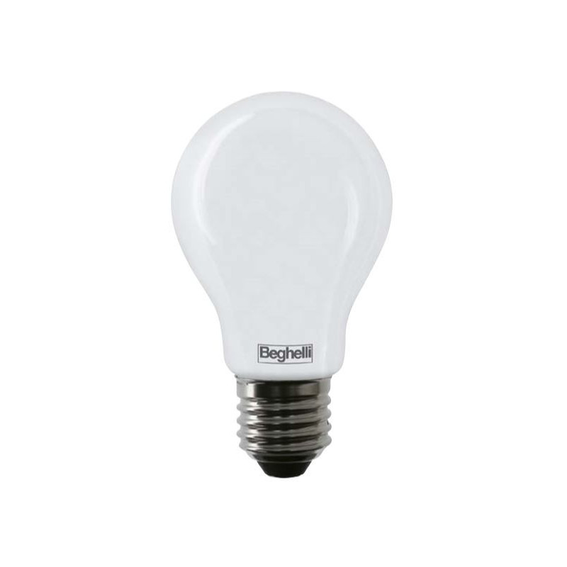 lampadina led beghelli tuttovetro led 8w e27 - goccia [56523]