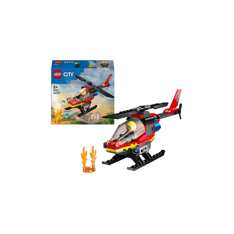 gioco da costruzione lego elicottero dei vigili del fuoco [60411]