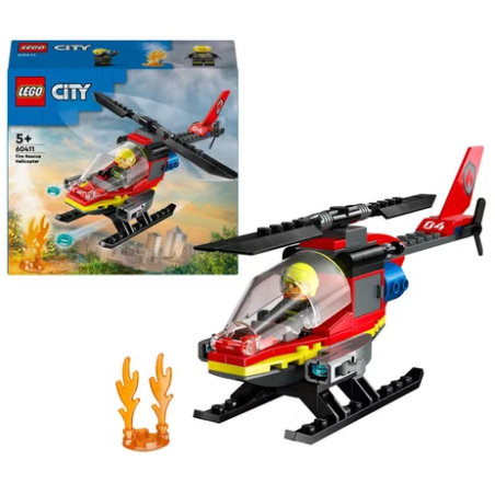 gioco da costruzione lego elicottero dei vigili del fuoco [60411]