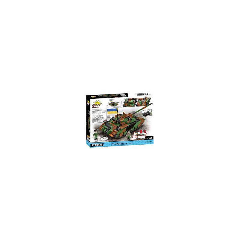 modellino cobi klocki t-72m1r 1/35 con 2 figurine e 724 blocchi