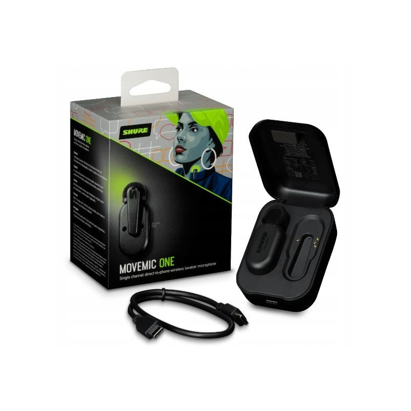 microfono lavalier shure movemic mv-one-z6 wireless/bluetooth