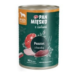 cibo umido pan miesko con erbe patÃ© di anatra per cani 400g