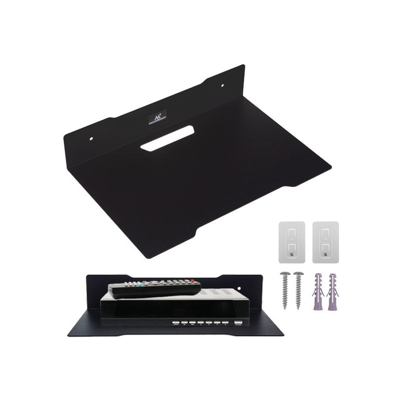 supporto decoder maclean mc-122 da parete max 5kg nero [ajmclumaclmc122]