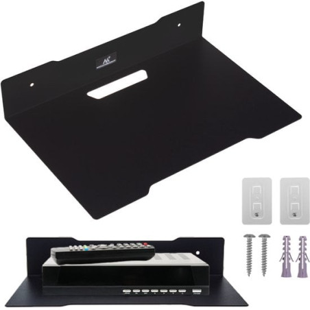 supporto decoder maclean mc-122 da parete max 5kg nero [ajmclumaclmc122]