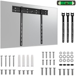 supporto tv maclean mc-123 ultrasottile da parete per uno schermo