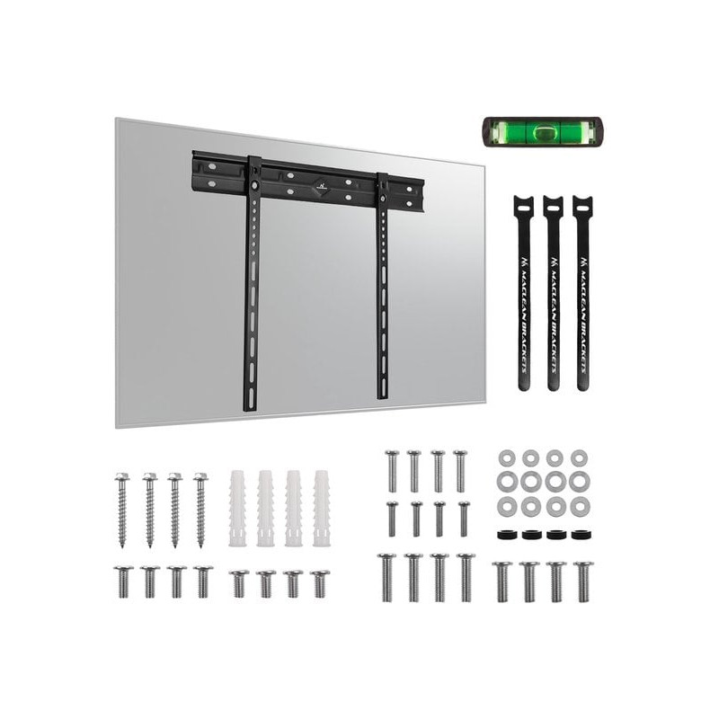 supporto tv maclean mc-123 ultrasottile da parete per uno schermo