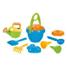 lena - set giochi da spiaggia, happy sand boys, blu 10 pezzi
