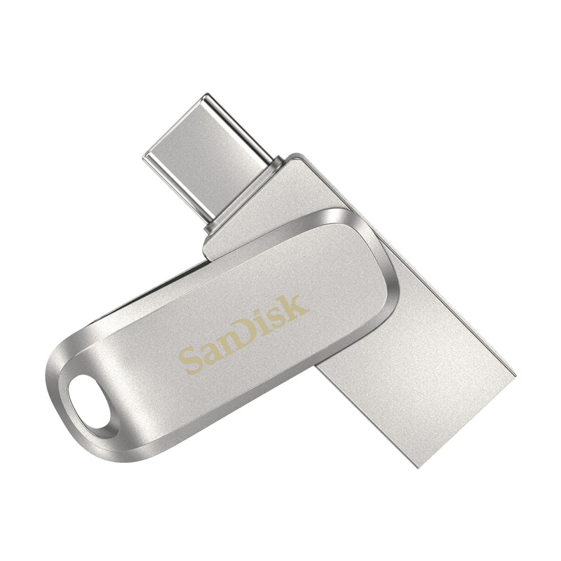 pen drive 64gb sandisk ultra dual drive luxe usb type-c 150mb/s