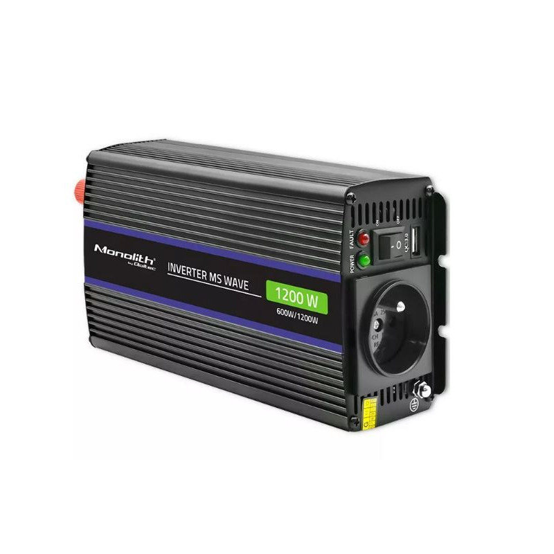 convertitore di tensione qoltec 1200 ms wave sinus 12v/230v 600w/1200w