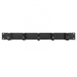 pannello 19" qoltec organizzatore di cavi per armadi rack 1u