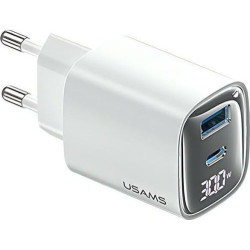 alimentatore da rete usams cc229 usb tipo a/c 30w bianco [azusatlusa01441]