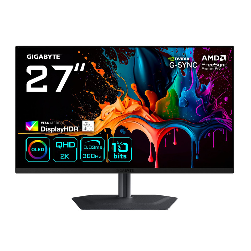 monitor oled 27'' gigabyte mo27q3 gaming qd-oled qhd