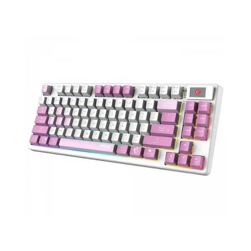tastiera msi forge gk600 tkl wireless meccanica rgb viola/bianco