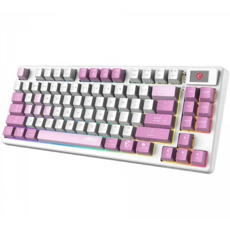 tastiera msi forge gk600 tkl wireless meccanica rgb viola/bianco