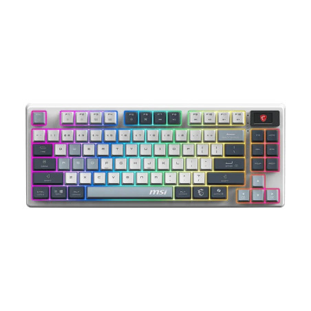 tastiera msi forge gk600 tkl wireless sky meccanica rgb bianco scuro