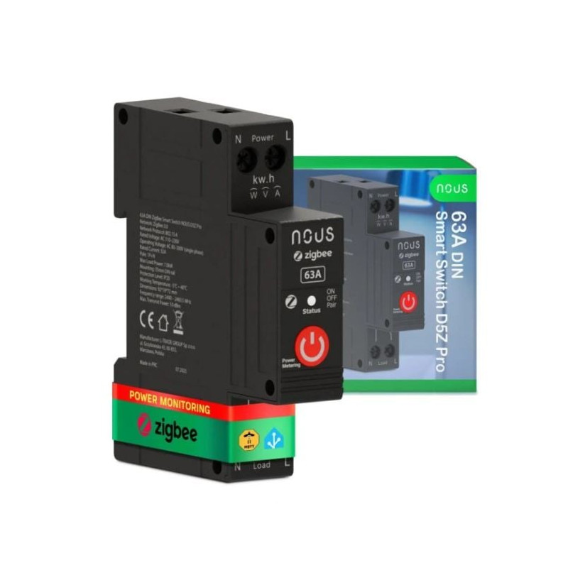 interruttore intelligente nous d5z pro zigbee din 32a [d5z pro]