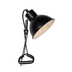 lampada a clip lucide moys 40w e27 nero opaco [45987/01/30]