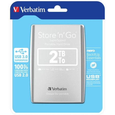 Hard disk esterno 3.5" 2tb verbatim 8.9cm (3.5") usb 3.0