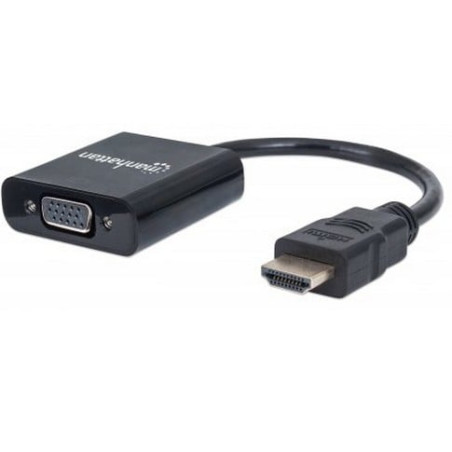cavo convertitore manhattan hdmi a vga 30cm nero