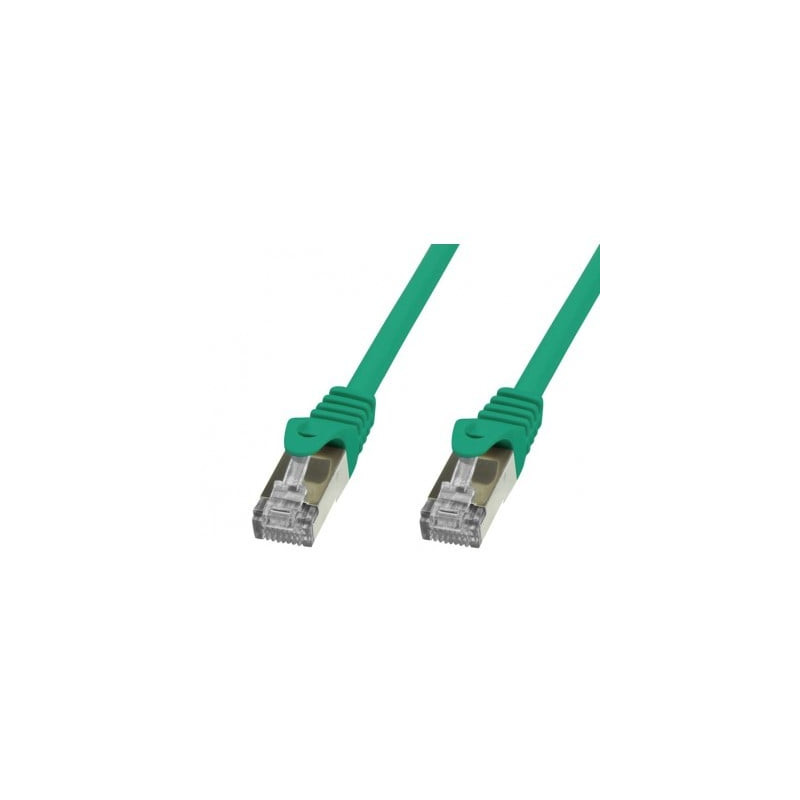 cavo di rete techly in rame cat.6 verde sftp lszh 1m